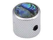 Boston KCH-237 dome knob with abalone inlay, 18x18mm with set screw, chrome