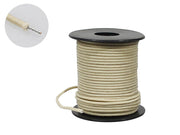 Boston PBW50/WH USA made waxed cotton braided push back wire, wit, 50 ft