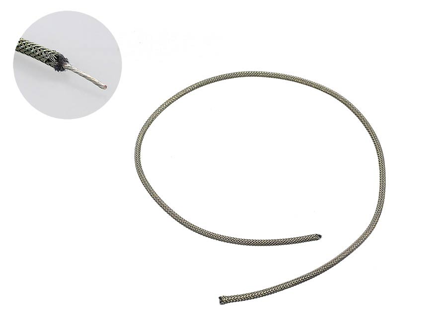 Boston PBWS1 USA made shielded waxed cotton braided push back wire, 1 ft