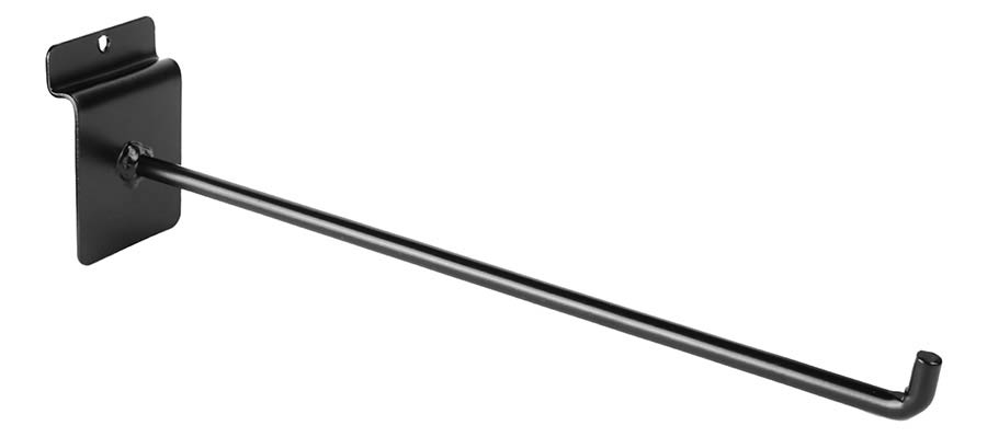 Boston DPHS-200 hook for display rack slat wall model, 20 cm, black