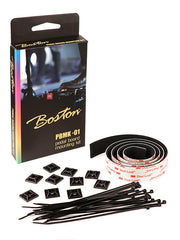 Boston PBMK-01 pedal board mounting kit: 3M Dual Lock (1mtr), 10pcs adhesive mount plate, 20pcs cable tie