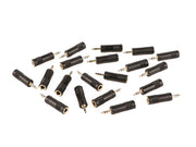 Boston AT-120-G/20 adaptor, 6,3mm jack female stereo, 20 pcs bulk pack, 3,5mm jack male stereo, gold