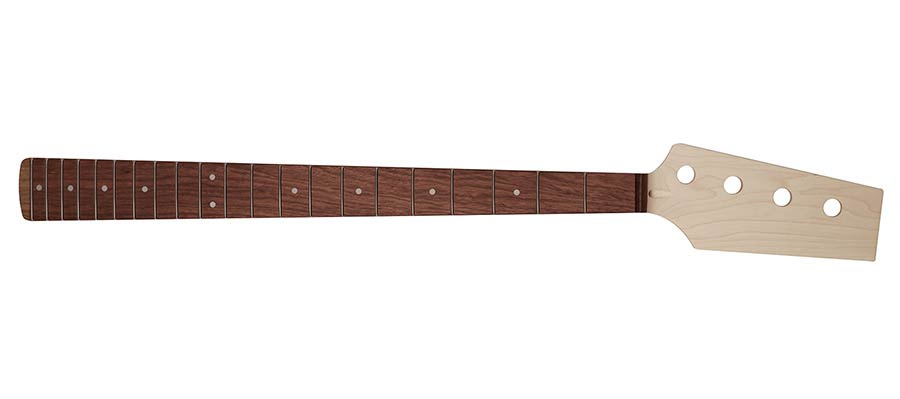 Boston JN-21-PF neck JB style bass, maple/pau ferro fb, 21 frets, paddle head, 9.5" radius, 38mm nuth width