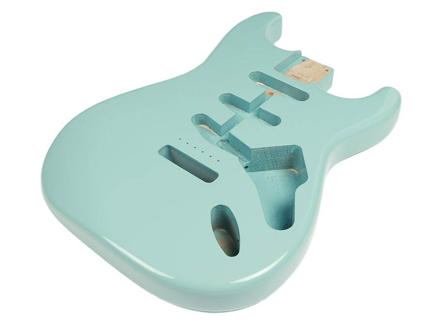 Boston JST-3A-SBU vintage body Stallion model (made in Japan), 3 piece alder, sonic blue PU