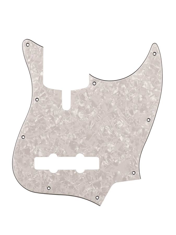 Boston M5V-410-PW pickguard, Sire Marcus Miller V-series 5-string, 4 ply, pearl white