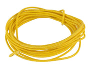 Boston PBW10/YE interne gitaarbedrading, gewaxt katoen gevlochten push back wire, geel, 3 mtr, USA made