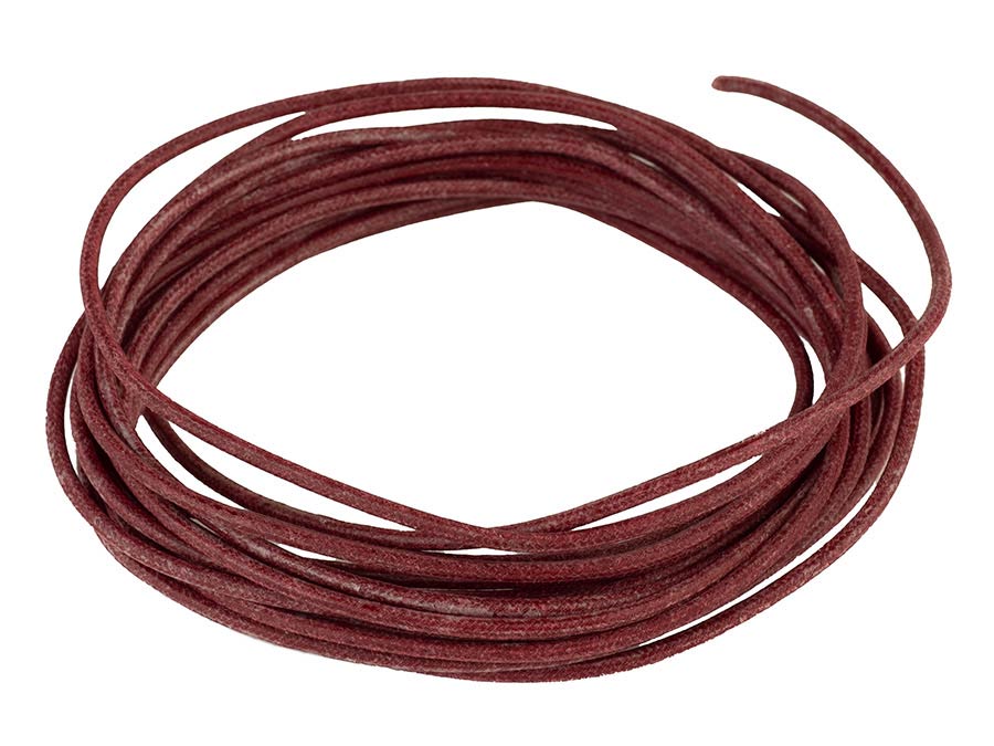 Boston PBW10/RD interne gitaarbedrading, gewaxt katoen gevlochten push back wire, rood, 3 mtr, USA made