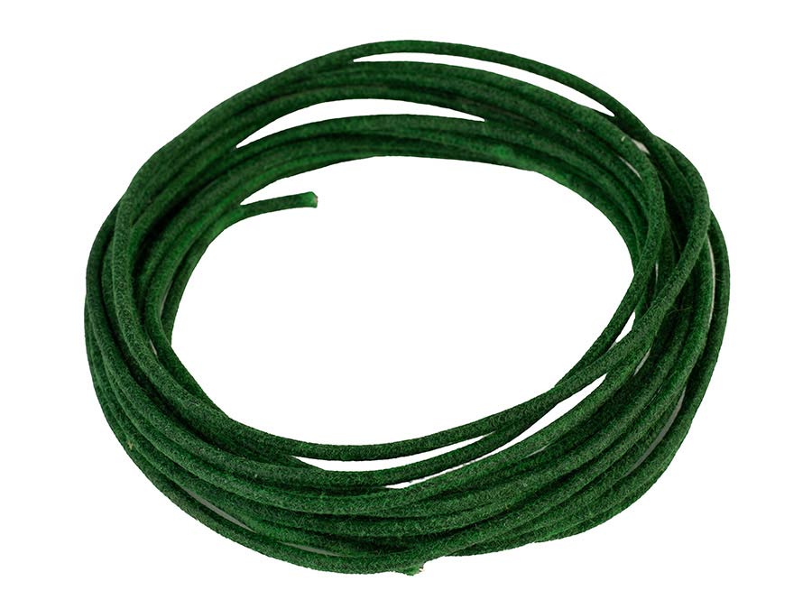 Boston PBW10/GR interne gitaarbedrading, gewaxt katoen gevlochten push back wire, groen, 3 mtr, USA made