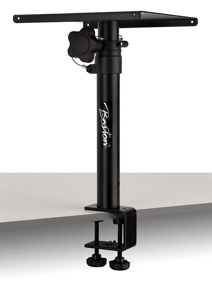 Boston BS-047-BK speaker desk stand (clamp mount), for monitors, adjustable heights 25-40cm