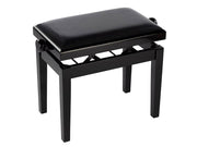 Boston PB2/2020 piano bench Deluxe - adjustable seat, double-cross construction, glossy black with black velvet sea