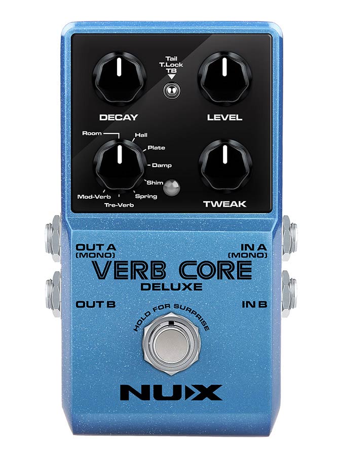 NUX Verb Core Deluxe Reverbpedaal met 8 Reverb-Effecten en Stereo