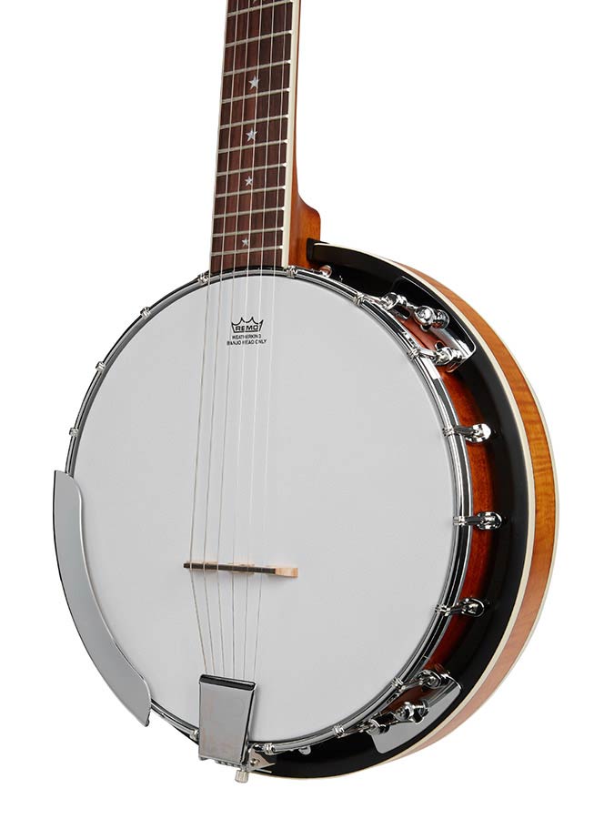 SX BJ406 6-snarige gitaarbanjo naturel