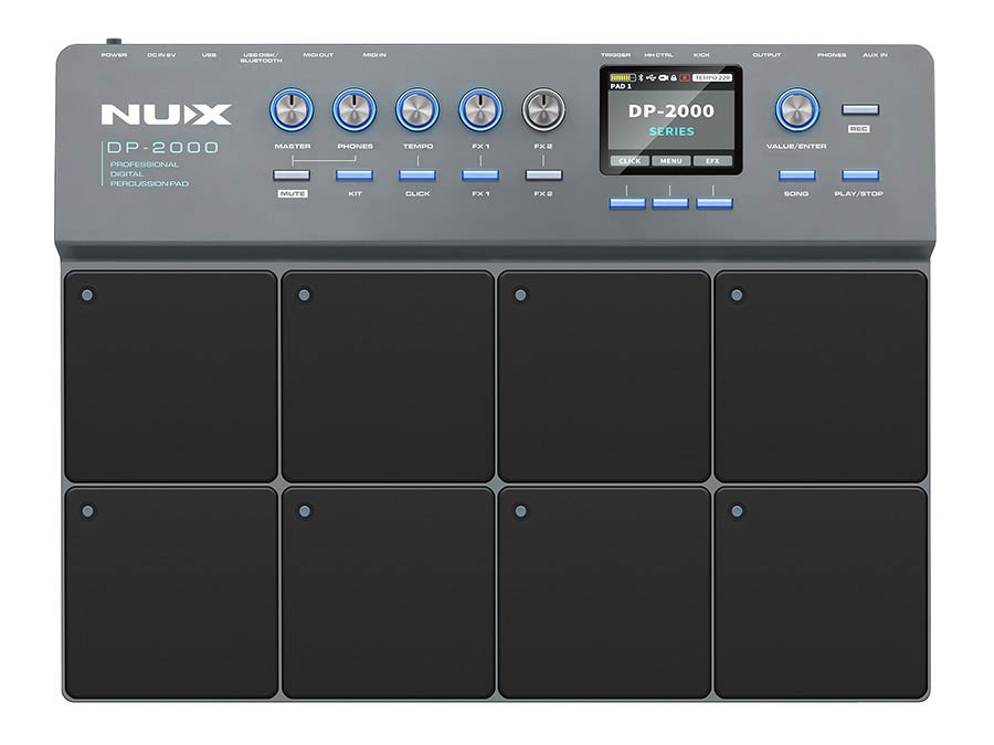 NUX DP-2000 digital percussion pad met 8 aanslaggevoelige pads en USB