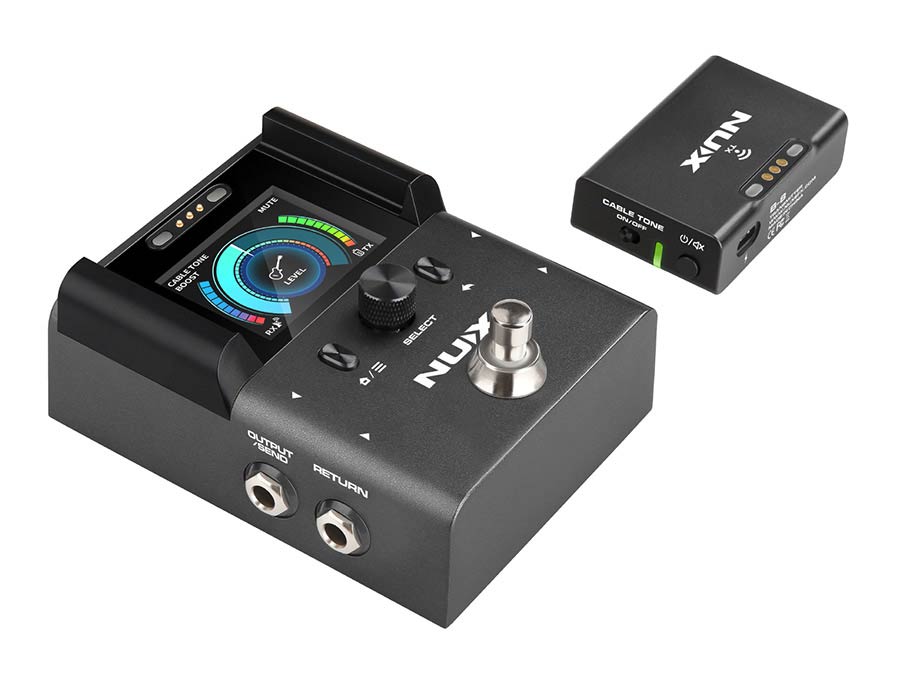 NUX B-8 professional 2.4 GHz draadloos gitaarsysteem met DI, tuner en boost