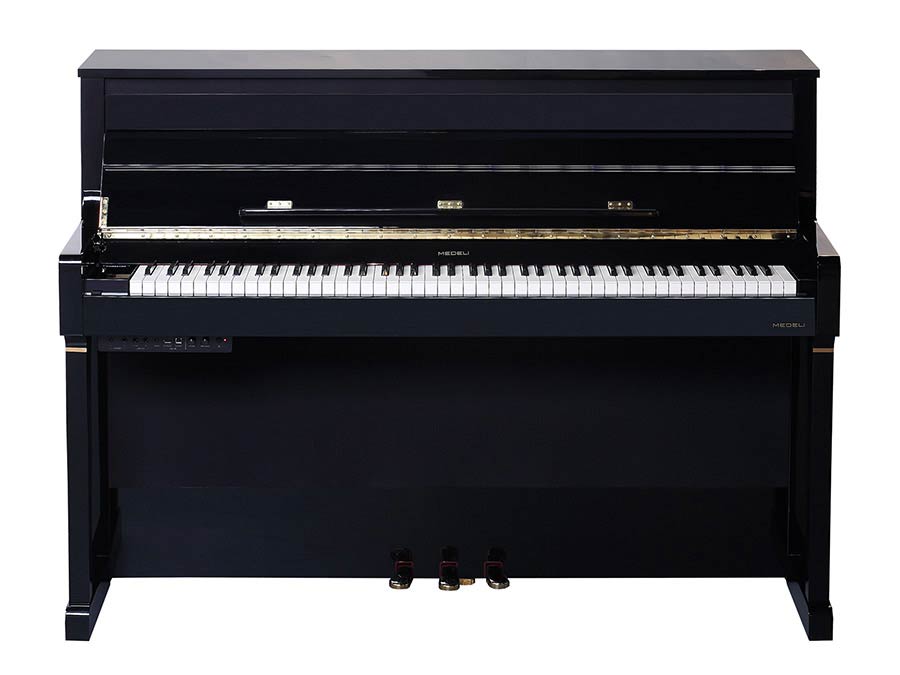 Medeli UP805/GBK digitale piano – G3PW houten klavier, hoogglans zwart