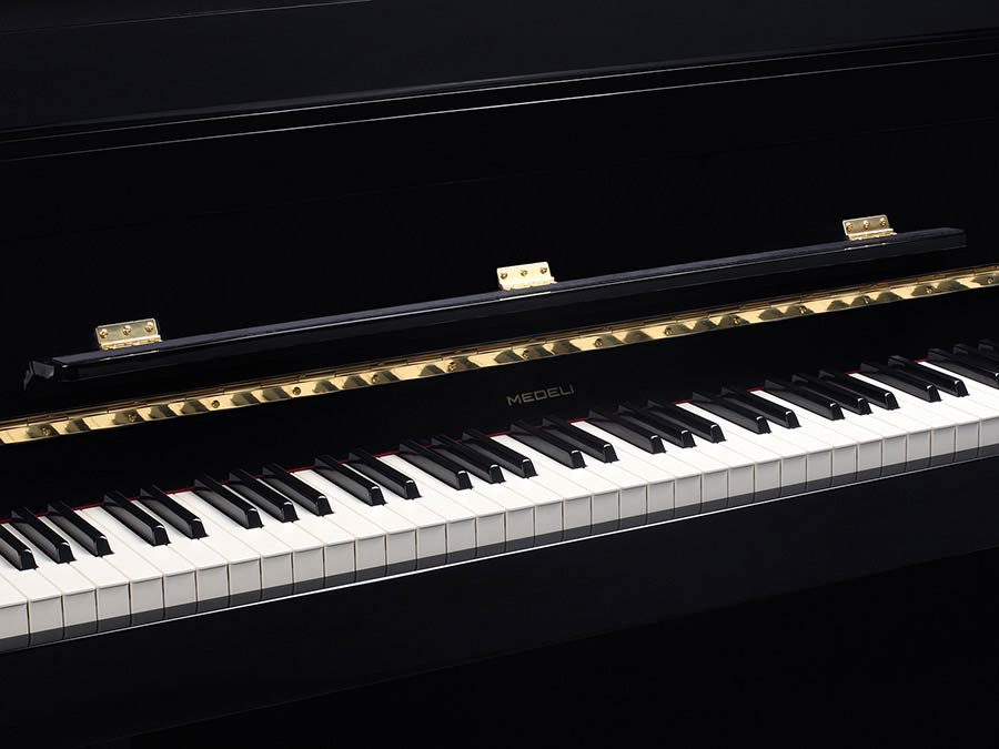 Medeli UP805/GBK digitale piano – G3PW houten klavier, hoogglans zwart