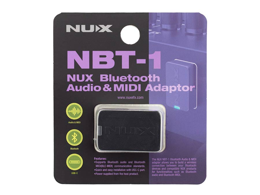 NUX: Bluetooth audio & MIDI dongle, USB-C, (Mighty amps, NEK-100, DP-2000)