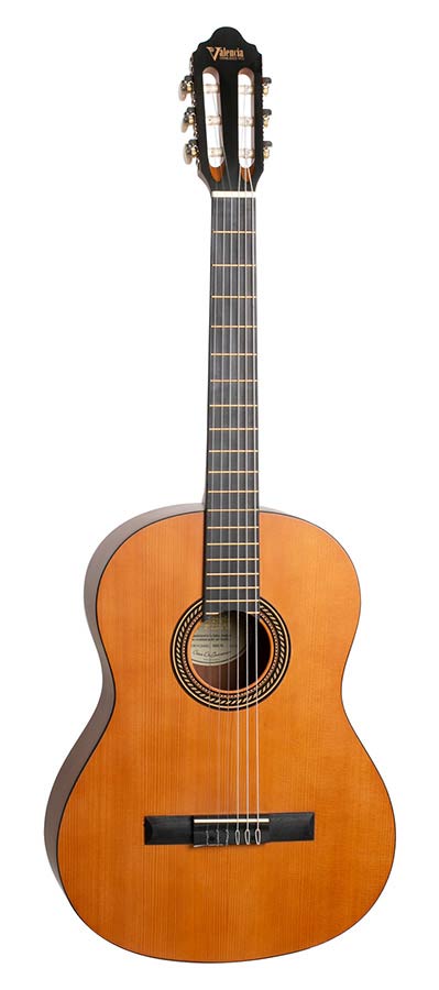 Valencia VC204HL Klassieke gitaar 4/4 linkshandig met hybride hals – Antique Natural