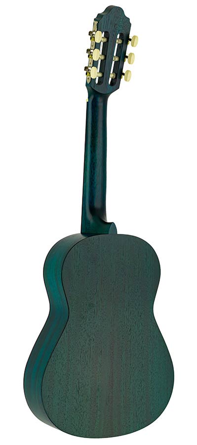 Valencia VC202TBU Klassieke gitaar 1/2 – Transparent Blue