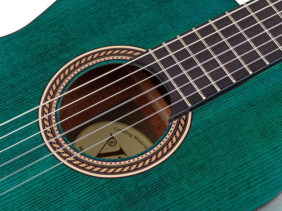 Valencia VC202TBU Klassieke gitaar 1/2 – Transparent Blue