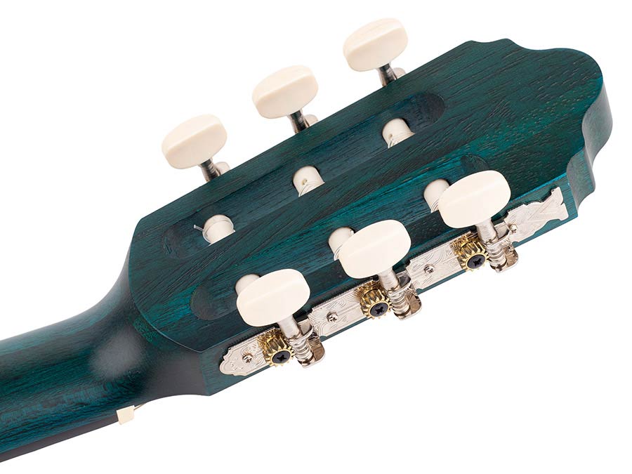 Valencia VC202TBU Klassieke gitaar 1/2 – Transparent Blue