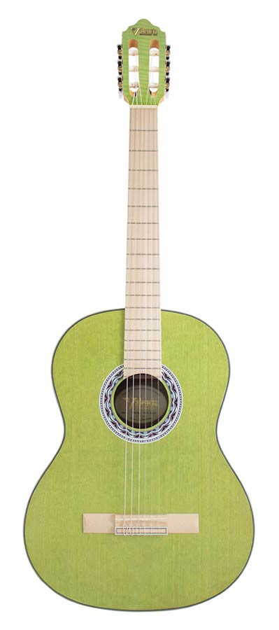 Valencia: Klassieke gitaar 4/4, sitka spar & mahonie, groen