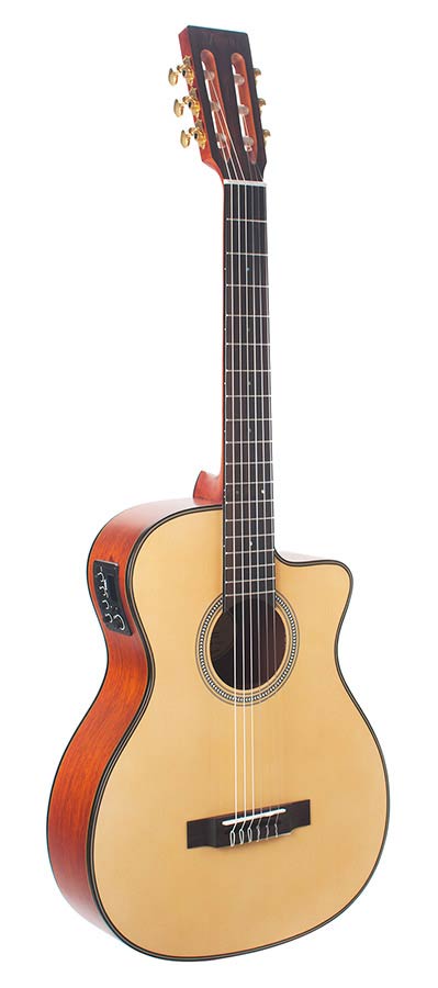Valencia VA434CE Elektro-akoestische nylonsnarige auditoriumgitaar 4/4