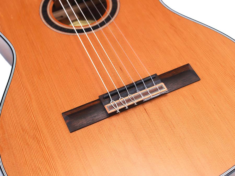 slim body klassieke gitaar 4/4, solid red cedar top, mahonie zij- en achterblad, Fishman pickup, ta