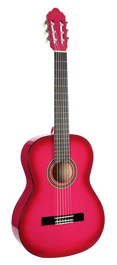 Valencia VC104PKS Klassieke gitaar 4/4 – Pink Sunburst