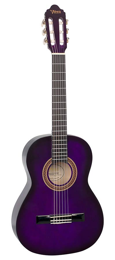 Valencia VC103PPS Klassieke gitaar 3/4 – Purple Sunburst