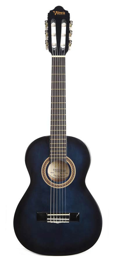 Valencia VC101BUS Klassieke gitaar 1/4 – Blue Sunburst