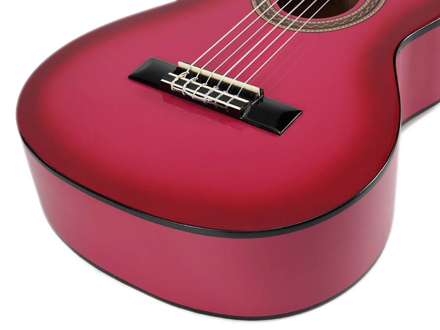 Valencia VC101PKS Klassieke gitaar 1/4 – Pink Sunburst