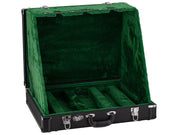 Boston GSC-03-BK guitar stand case for 3 guitars, with movable body pads, black tolex with green plush