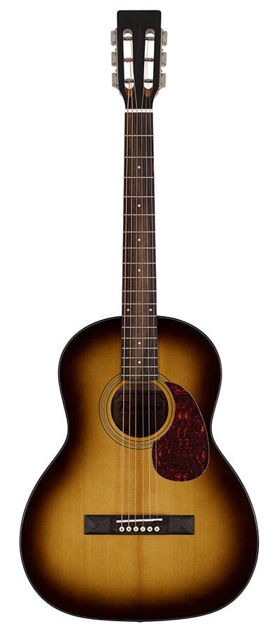 Richwood HSP-40-SB Heritage Series parlor gitaar met massief sparren bovenblad, edge sunburst