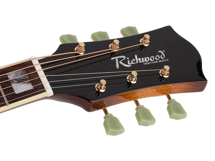Richwood HSDS-42-HB Heritage Series dreadnought gitaar met massief sparren bovenblad, honeyburst