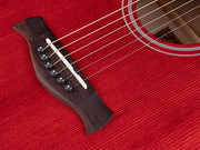 Richwood HSJS-42-TRD Heritage Series jumbo gitaar met massief sparren bovenblad, transparant rood