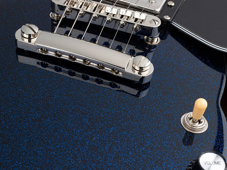 SX SEL6/GBU semi-hollow elektrische gitaar glitter blue