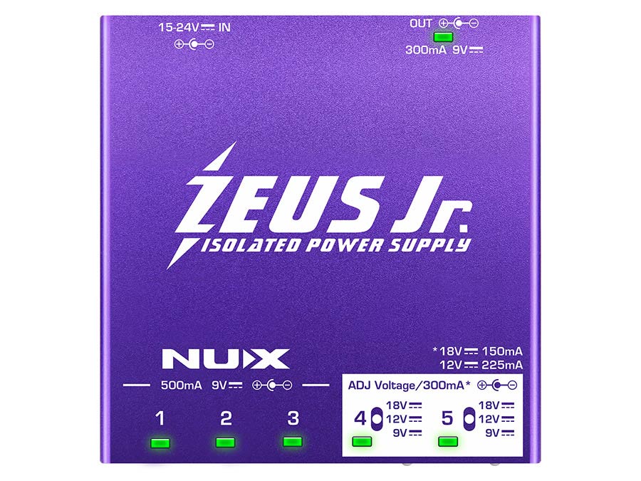 NUX ZEUS Jr. volledig geïsoleerde pedalboardvoeding