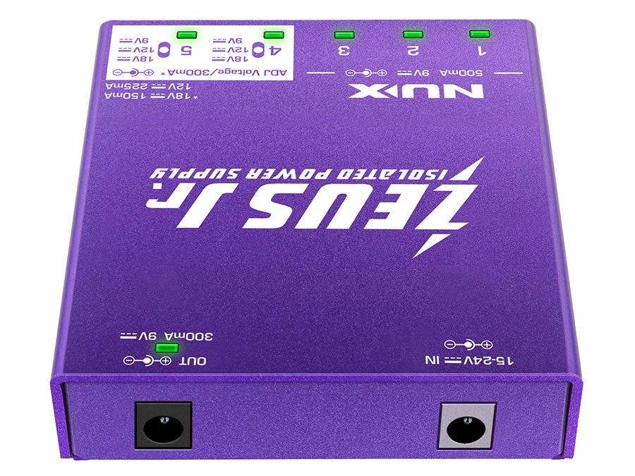 NUX ZEUS Jr. volledig geïsoleerde pedalboardvoeding