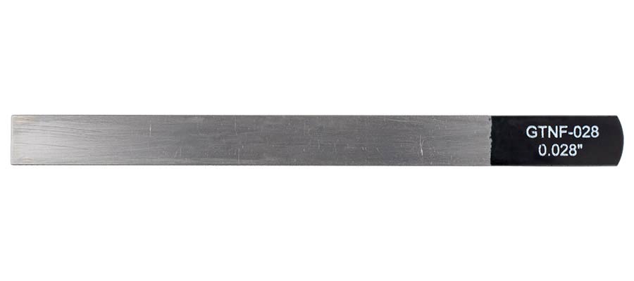 Boston GTNF-028 gauged nut slotting file 0.028" (0.70mm) 150x12mm, 65Mn carbon steel HRC 35-55 hardness