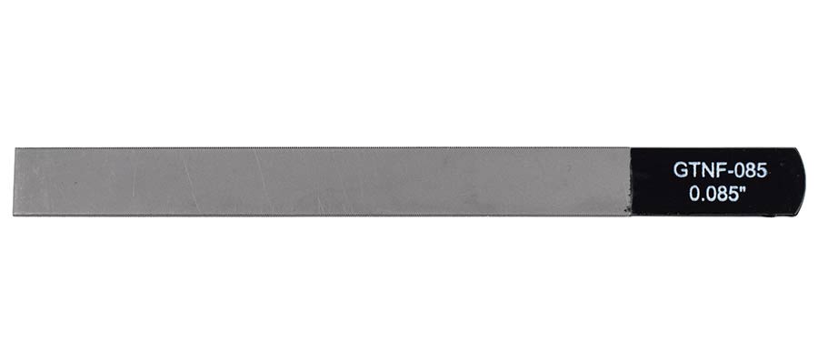 Boston GTNF-085 gauged nut slotting file 0.085" (2.15mm) 150x12mm, 65Mn carbon steel HRC 35-55 hardness