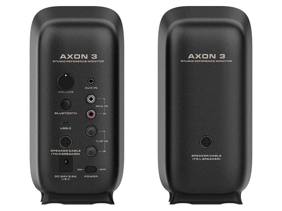 NUX: studio monitor set, Axon 3, 90watt RMS, 3" woofers + 3/4" tweeters, compact, inclusief draagtas