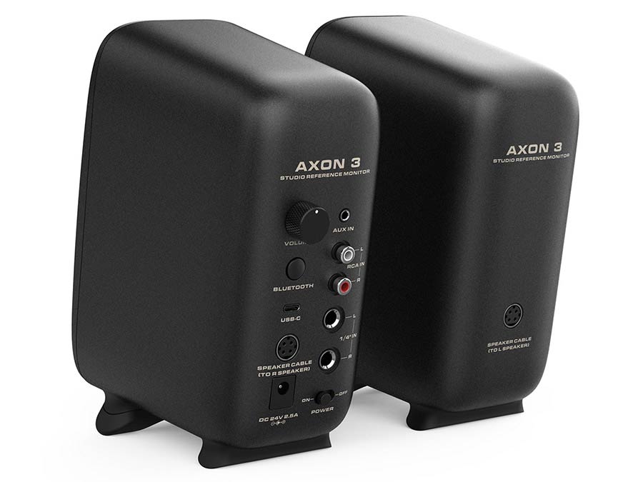 NUX: studio monitor set, Axon 3, 90watt RMS, 3" woofers + 3/4" tweeters, compact, inclusief draagtas