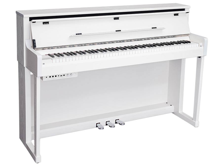 Medeli UP605/WH digitale piano met houten G3PW-klavier – white satin
