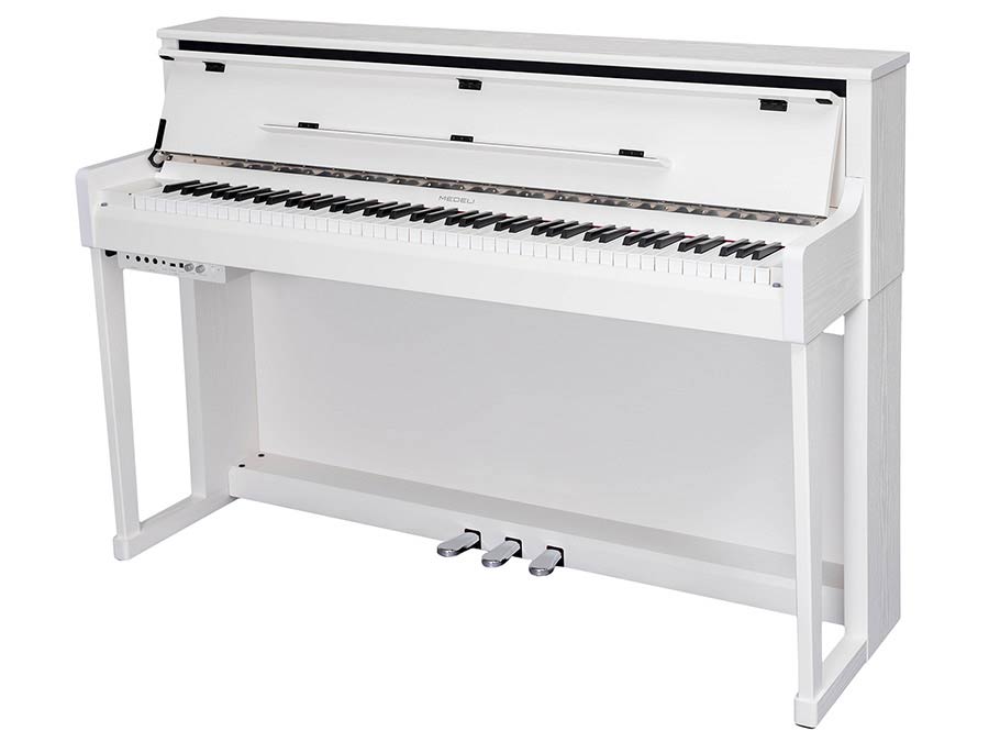 Medeli UP605/WH digitale piano met houten G3PW-klavier – white satin