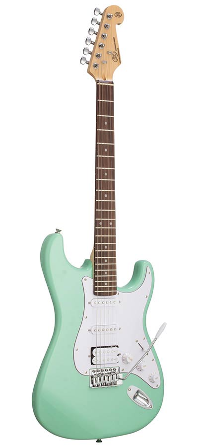 SX SE1 HSS elektrische gitaar starterset met 10W versterker