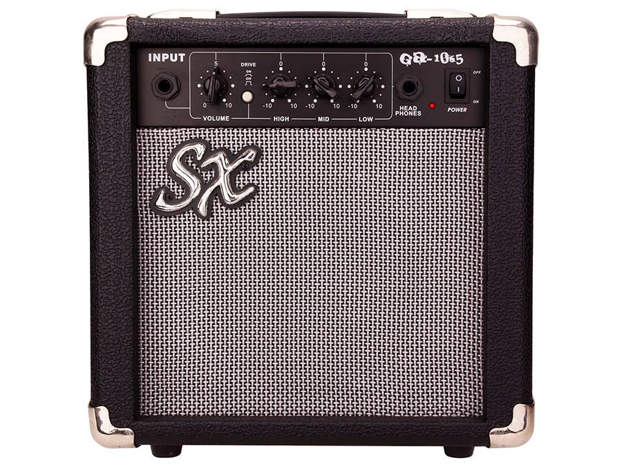 SX SE1 HSS elektrische gitaar starterset met 10W versterker