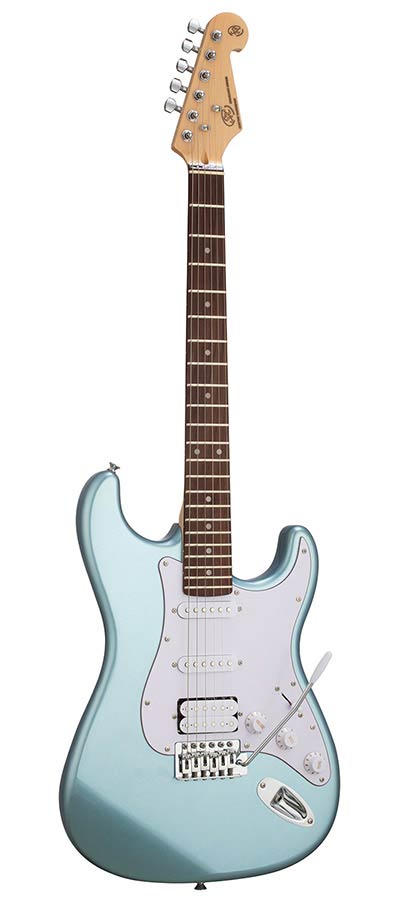 SX SE1 HSS elektrische gitaar starterset met 10W versterker