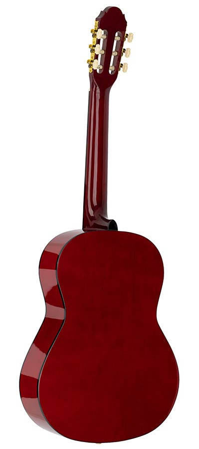 Martinez: Klassieke Gitaar Mensuur: 3/4, Transparant Donkerrood