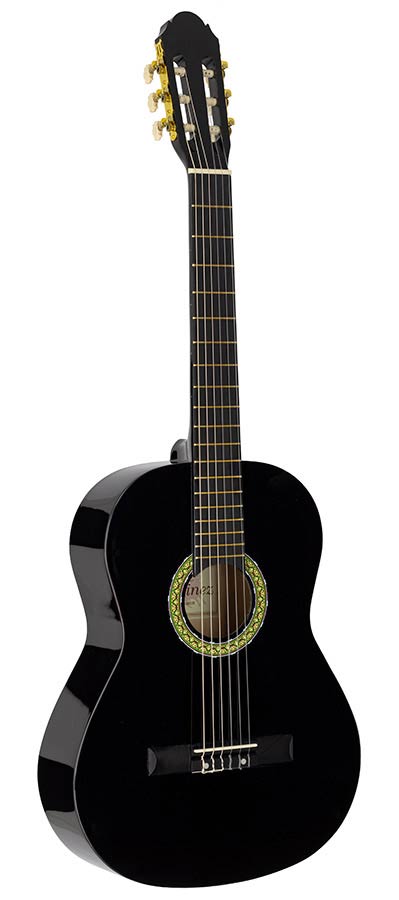 Martinez: Klassieke Gitaar Mensuur: 3/4, Zwart